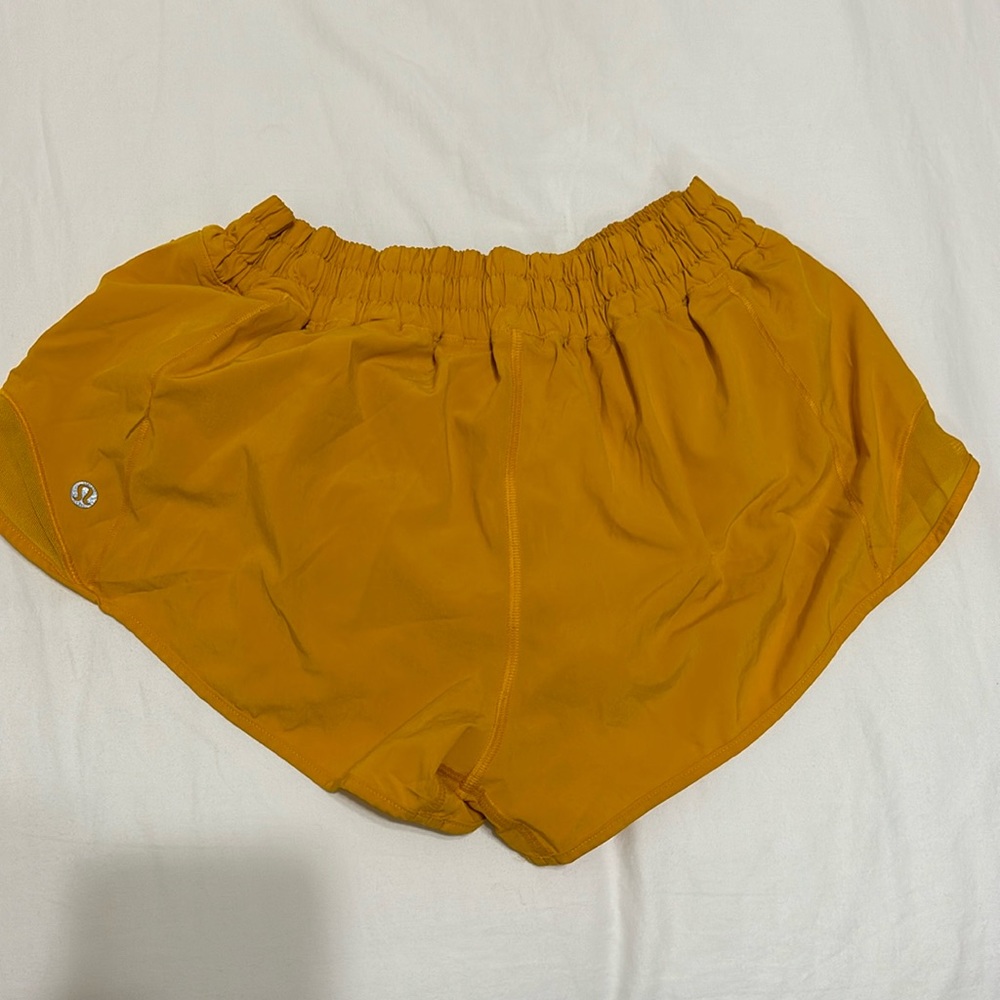 Yellow Lululemon shorts